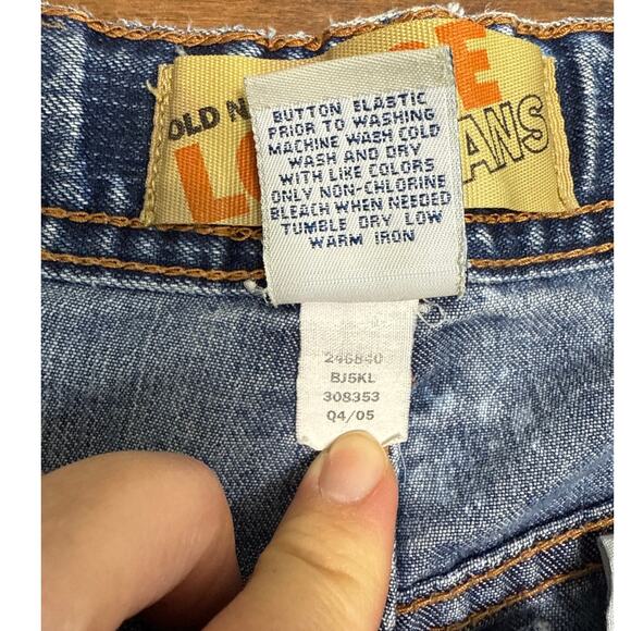 Old Navy's Loose Blue Jeans Vintage Y2K '05 Boys Adjustable Waist Size 8 Reg - Picture 3 of 16